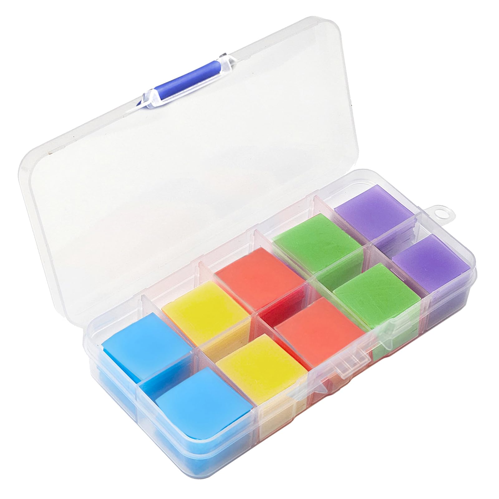 Diamond Painting Glue Clay 100Pcs 5D DIY Diamond Art Painting Wax Clay Glue Square Pads with Storage Box for Embroidery Cross-Stitch Nail Art