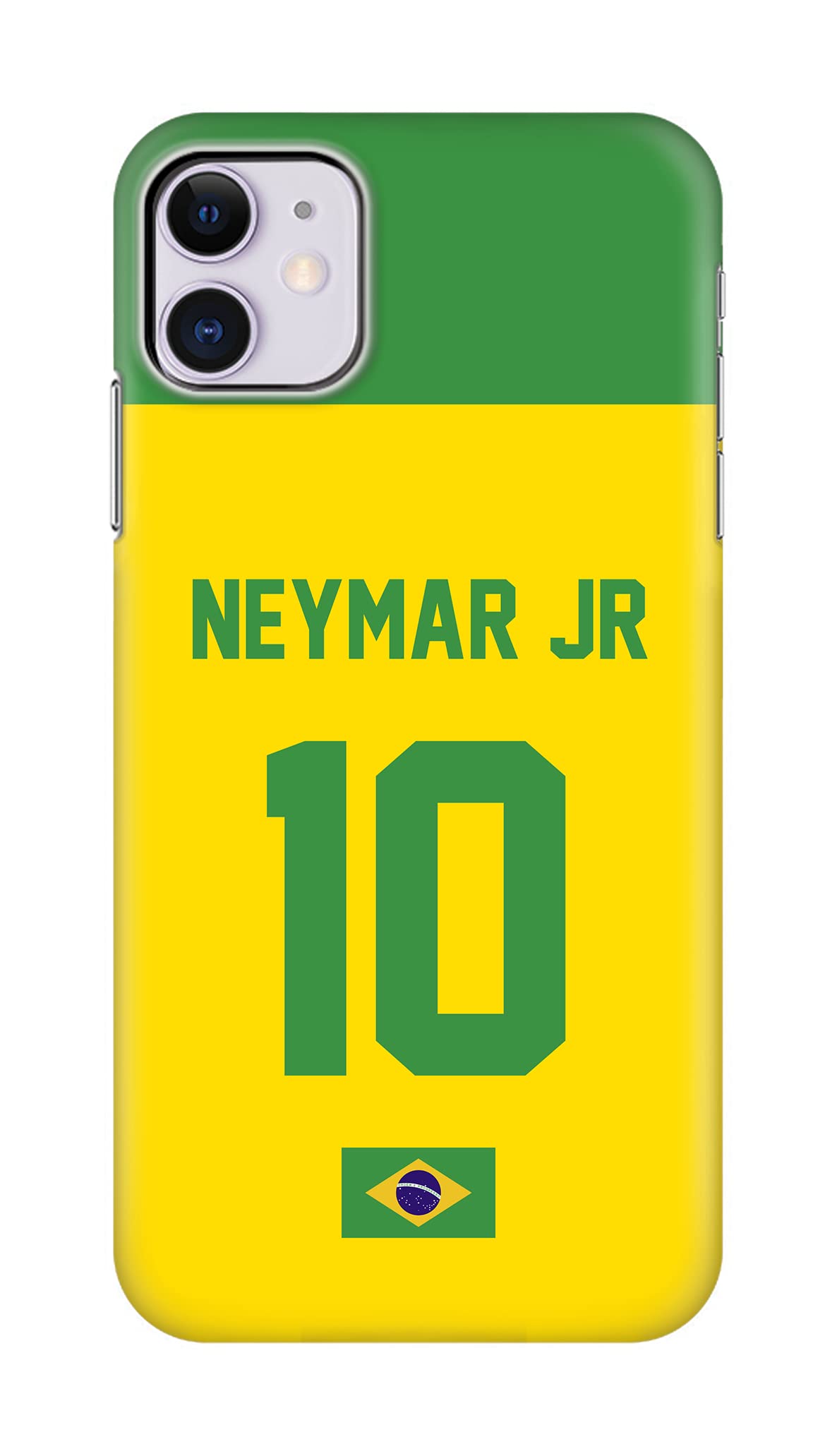 StylizeddStylizedd Slim Case for Apple iPhone 11, Slim Snap Classic Series Mobile Cover Hard PC Shield Matte Finish Print - Football Team - Brazil, Player Name - Neymar Jr