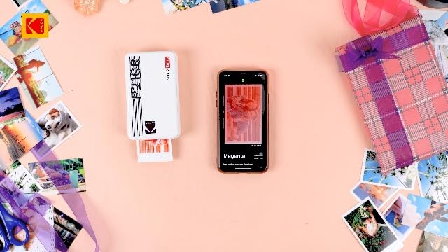 Bild 6 - KODAK Mini 2 Retro 4PASS Mobiler Fotodrucker (5,3x8,6cm)- Paket met 38 Blatts, Weiß