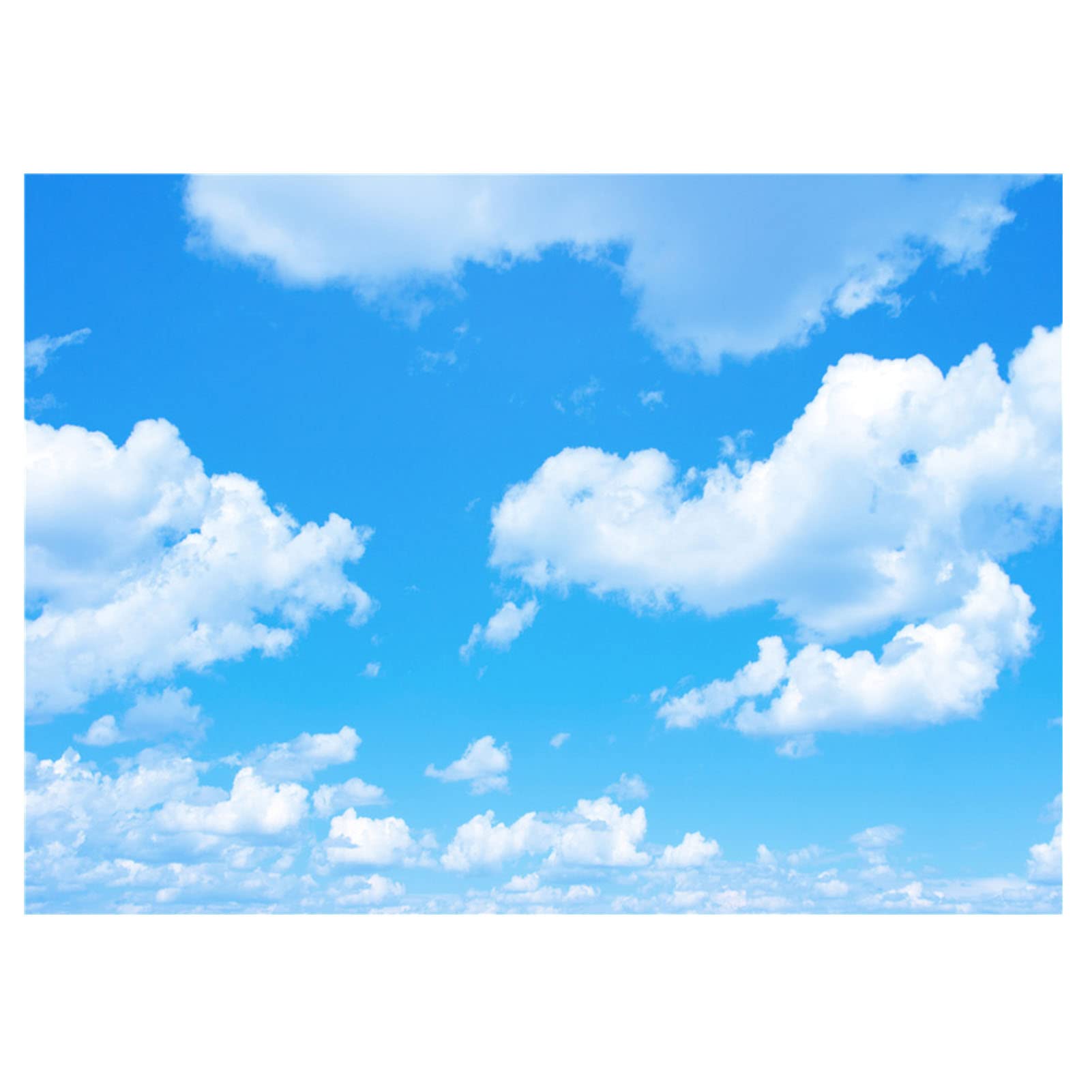 XLL 10x8FT Fabric Blue Sky White Clouds Theme Photography Backdrops Clear Sky Kids Birthday Party Banner Newborn Baby Shower Photo Background Wedding