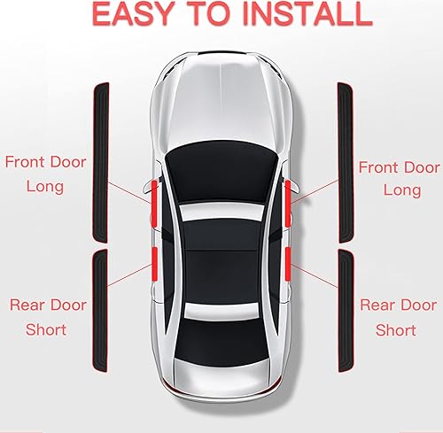 Miniatura 6 de GZRUICA Protectores de placa para umbral de puerta para automóvil, protectores universales de entrada de puerta, protector de peldaños de panel,