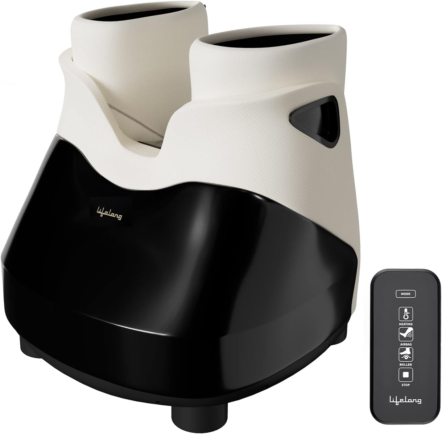 Lifelong LLM738 Air Pressured Foot Massager with Heat for Pain Relief & Improving Blood Circulation| Massage at Home for Foot Pain and Pain Relief|Leg Foot Calves Massage Machine (1 Year Warranty, Black)