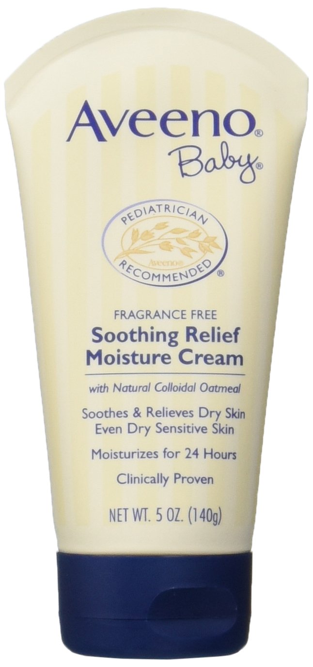 Aveeno Baby Soothing Relief Moisture Cream, 5-Ounce Tubes (Pack of 6) by Aveeno