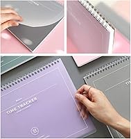 Vista 6 de PAPERIAN Believe TIME Tracker - Planificador de estudio sin fecha, tamaño A4, lista de tareas/programador (violeta)