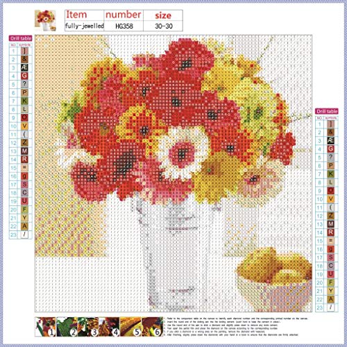 Pittura con diamantini per adulti con vaso di