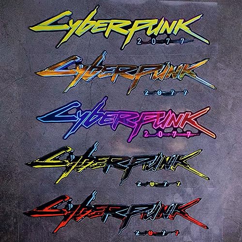Image of Vinyl Sticker Cyberpunk Decal Water Proof Reflective for Car & Laptop (Yellow+Black+Blue)