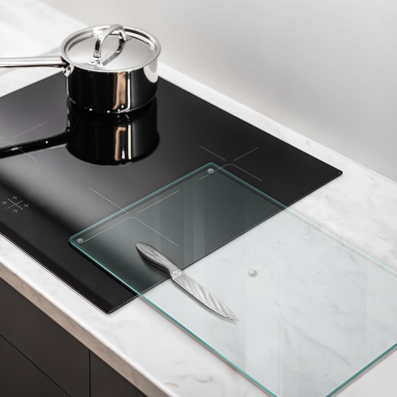 Tulup Tabla de Cortar Transparente 52x30 cm Fáciles de Limpiar Durable Para la cocina