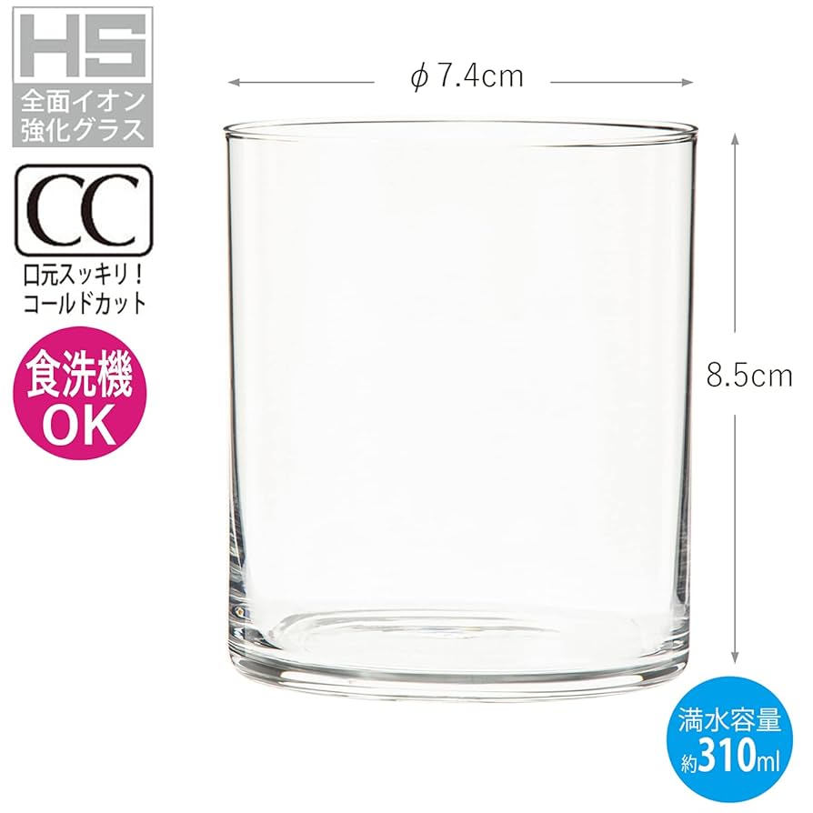 Amazon.com: Toyo Sasaki Glass P-33103HS-JAN Whiskey Glass