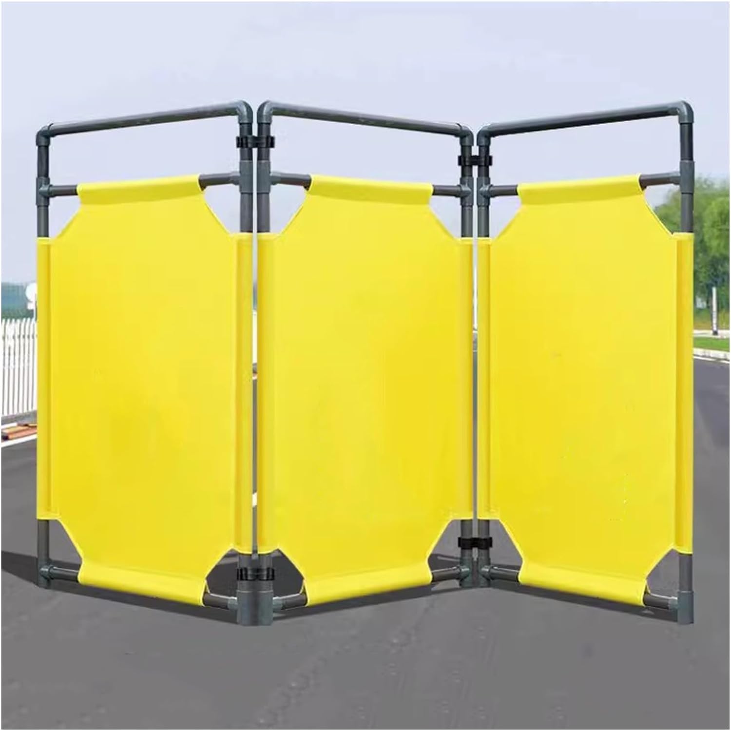 EPANO Barricata Mobile espandibile Barriera Stradale Retrattile, Protezione corsia Retrattile Alta 99 cm, (Colore: Giallo) Risparmio Spazio