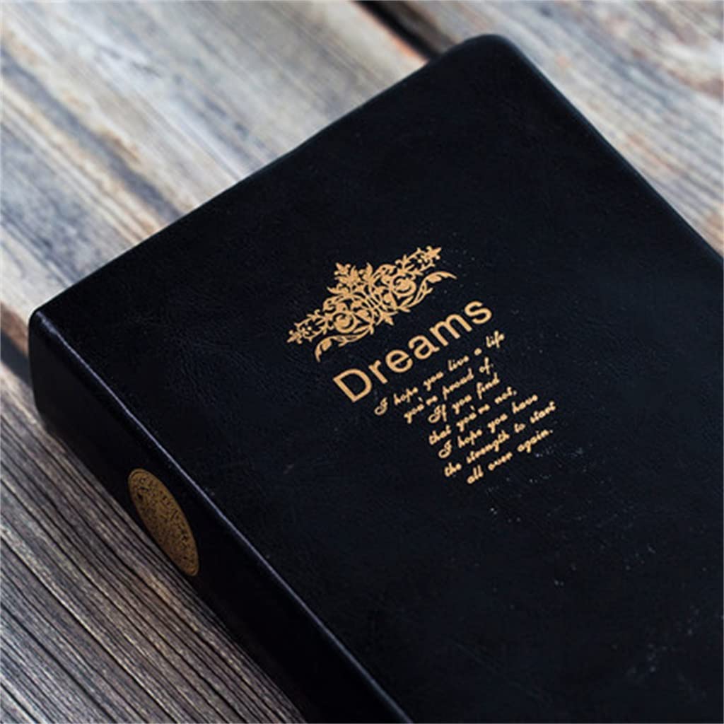 TAHALI Cuaderno en Blanco con Borde Dorado Retro súper Grueso, Bloc de Notas Suave con Estampado en Caliente, Pintura Grande, papelería for Diario