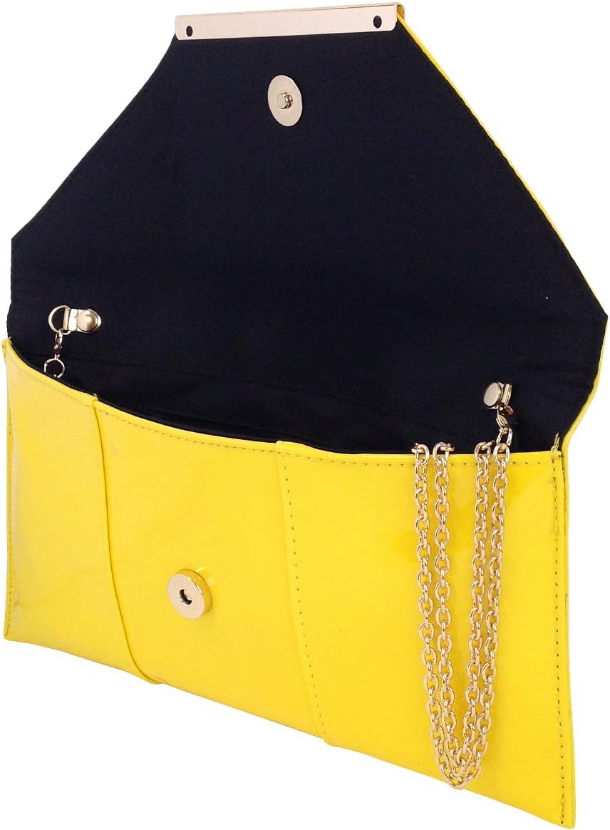 JNB Faux Patent Leather Envelope Candy Clutch - Image 4