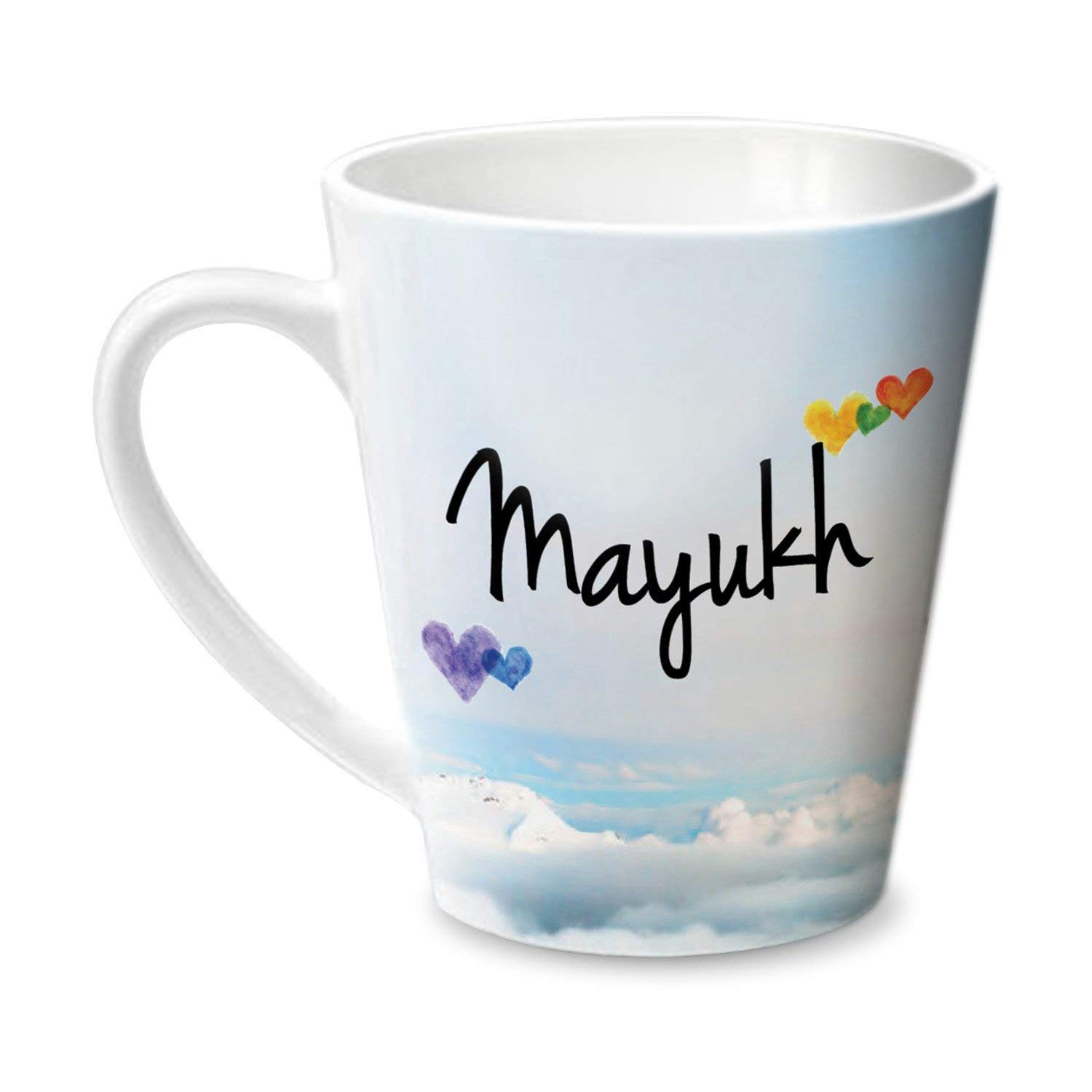 Hot Muggs® Simply Love You Mayukh Conical Personalised Name Ceramic, 315ml, 1 Unit