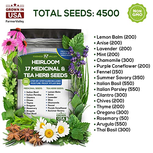 Ultimate Culinary Vegetable And Medicinal Herb Seeds For Planting - Non Gmo Usa Grown - 27 Heirloom Varieties For Hydroponic Indoor And Outdoor Planting - Easy To Grow Pack #TOP3