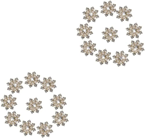 EXCEART 20 piezas de accesorios de diamantes de imitación decoración de la mano decoración de perlas adorno de la boda artesanía adornos de flores