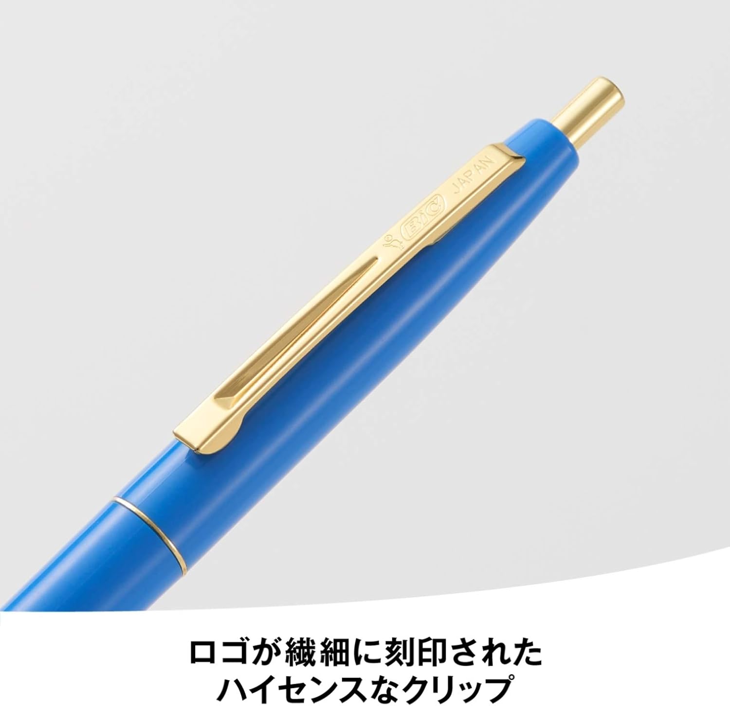 Bic Japan CLG05-IBLRF5 Ballpoint Pen, Click Gold, 0.5, Oil-based, Black, Smooth, Ice Blue Axis, Refill, Set of 5 image 5
