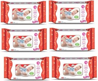 Baby Wetty wipes Cherry blossom Pack of 6-80Pcs per pack Price In India