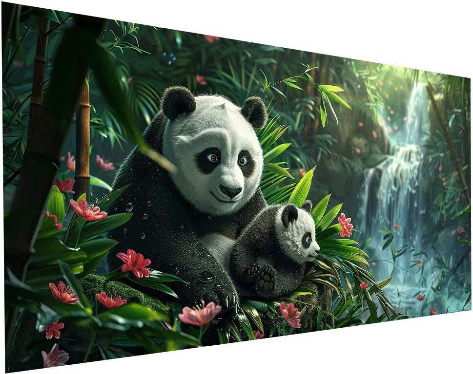 Loisirs Créatifs Adultes Diamond Painting Panda - Idée Cadeau Peinture Diamant DIY