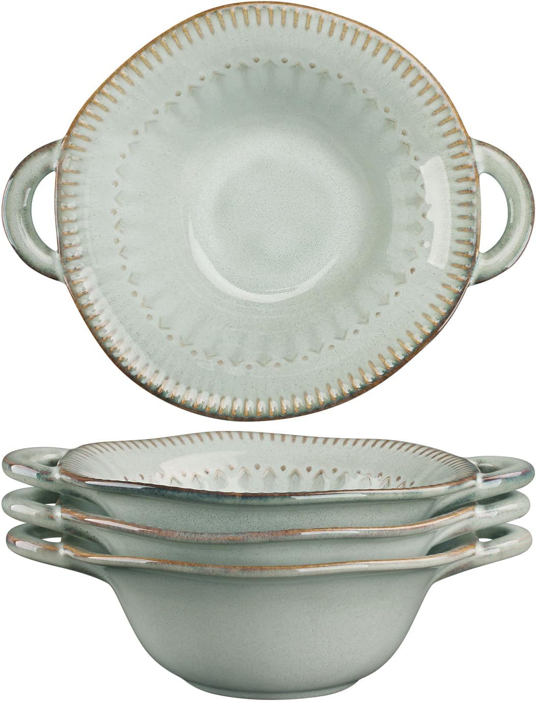 20-ounce French Onion Soup Bowl, Ceramic Soup Bowl Suitable for serving chili peppers, stews, pasta, etc.Oven and dishwasher safety