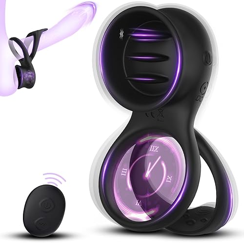 Anillo vibrador para el pene con vibrador de clítoris, juguetes sexuales para parejas para hombres y mujeres, anillo de pene 3 en 1, anillos dobles