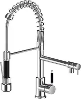 TINICO Torneira Cozinha Gourmet,Misturador Com Spray Extensor,Torneiras Misturadoras de água Quente e Fria,Giratório em 360º Dois Modos de Distribuição de água(Spray e Stream),Cromado