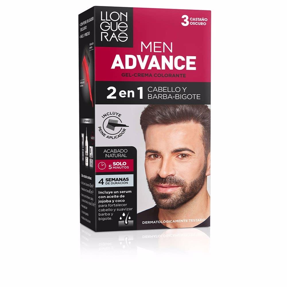 LLONGUERAS Men Advance 3-Castaño Oscuro pour homme, idéal pour utilisation pratique, format pratique
