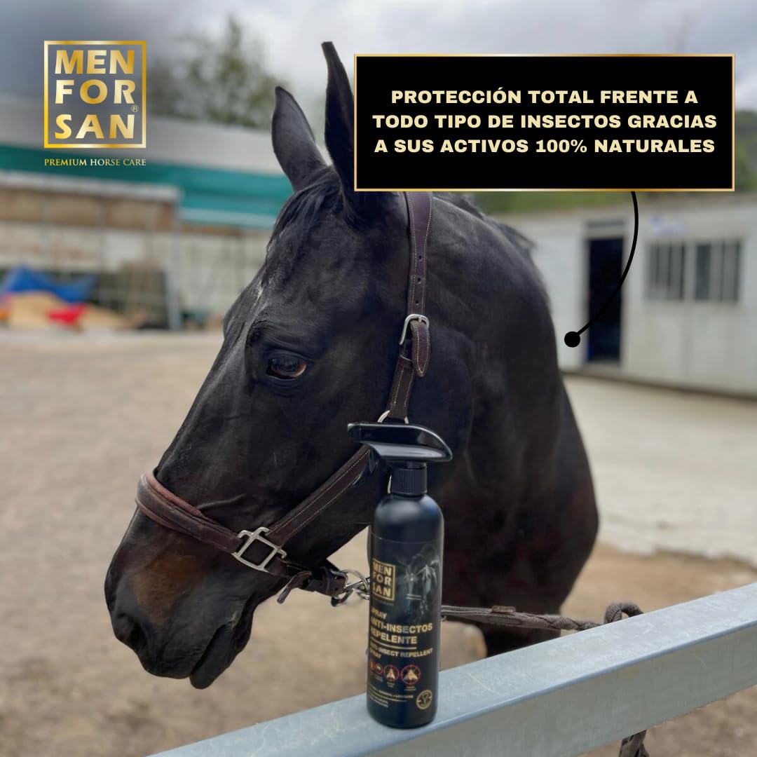 MENFORSAN Spray Anti-Insectos Repelente, 5L | con Margosa, geraniol y lavandino | Bio, 100% Natural | Premium Horse Care