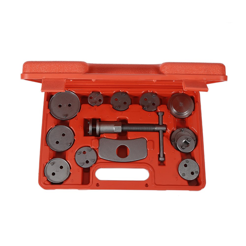 RELOVE Kit de Repousse Piston de Frein Universel-Set d'Outils pour Étrier de Frein, Kit de Réparation pour Repousse Piston, Outil et adaptateurs de mâchoire ou de Frein Set (CP06228)