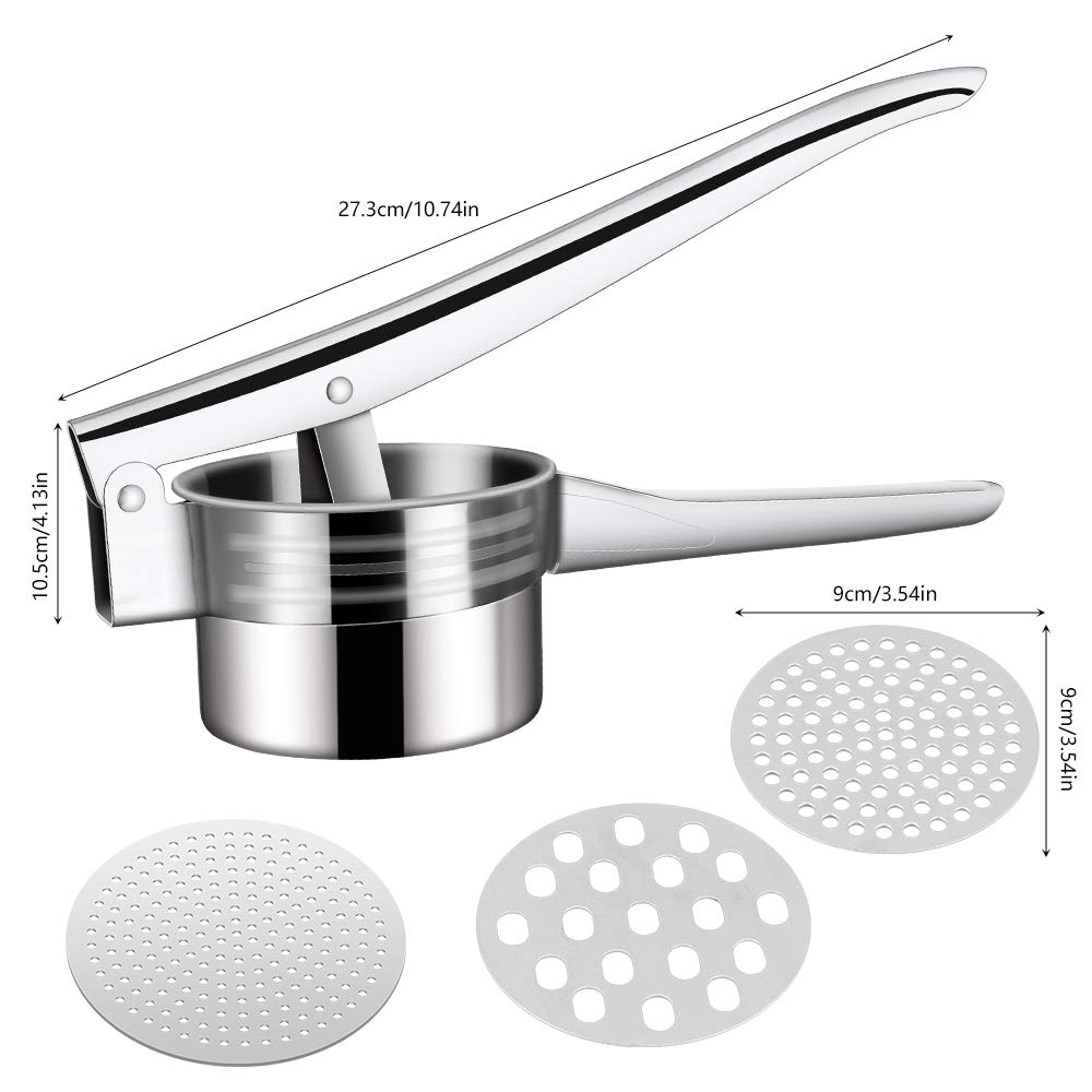 Shoxil Aardappel Ricer Goede Grip, Aardappel Masher Rvs