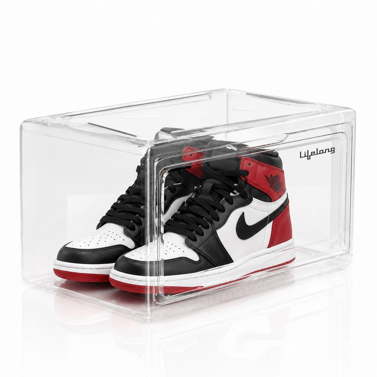 Lifelong Shoe Storage Organizer Box | Clear Plastic Stackable Sneaker Container Bins | Foldable Shoe Boxes for Closet & Shelf | Space-Saving Transparent Shoe Organizer for Men & Women’s Footwear-image-20