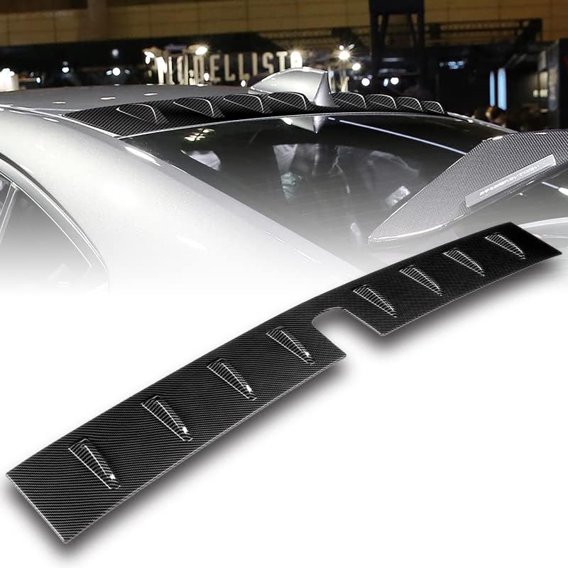 Stay-Tuned Vortex Shark Fin Rear Roof Window Visor Spoiler Wing Compatible with 2022-2024 Subaru WRX, Car Exterior Accessories, Auto Body Kit Replacement Part (Pearl White)