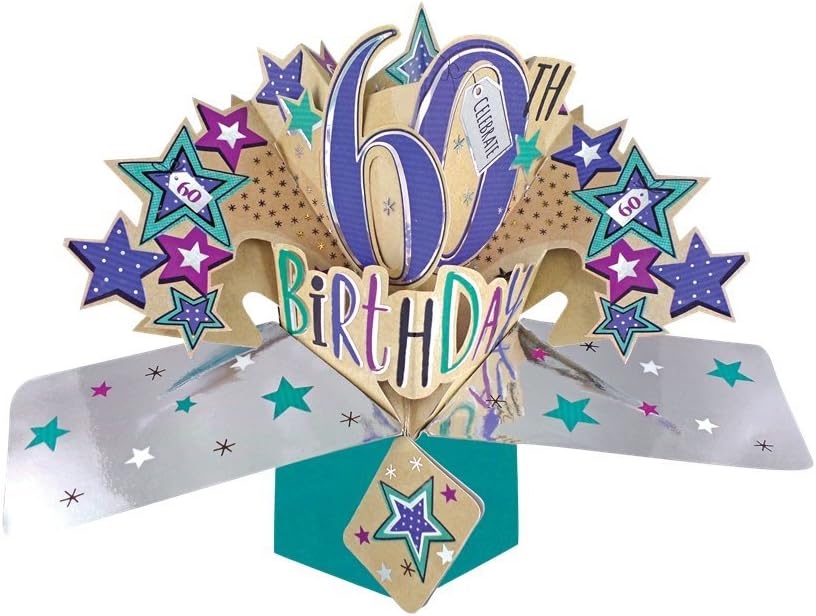 Second Nature 60th Birthday Pop Up Greeting Card - POP152, POP152A