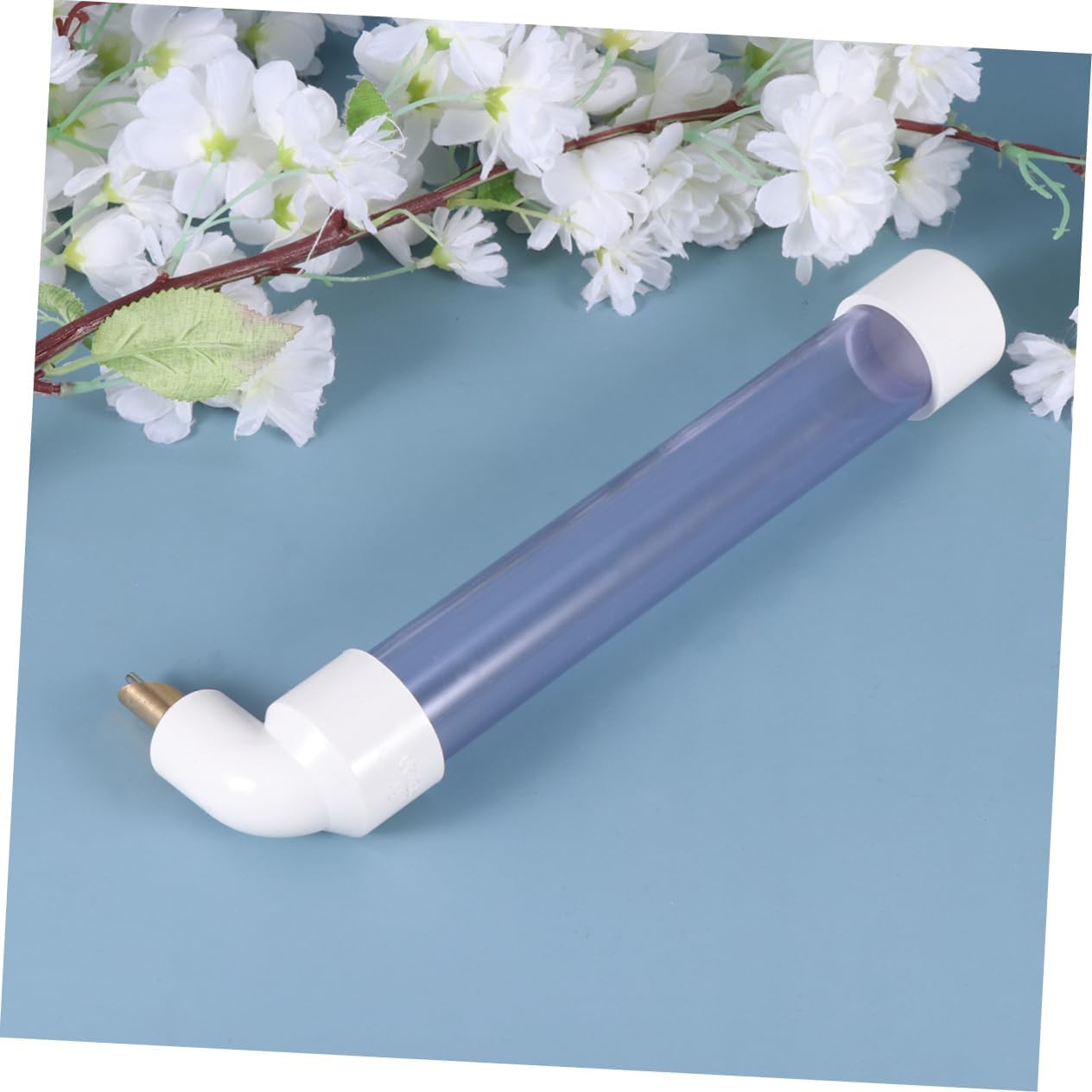 Toddmomy Parrot Water Bottle Hitting Pin Type Automatic Drinking Fountain Leakproof Blue Pet Feeder for Parrots Parakeets Canaries Finches Small Capacity Design