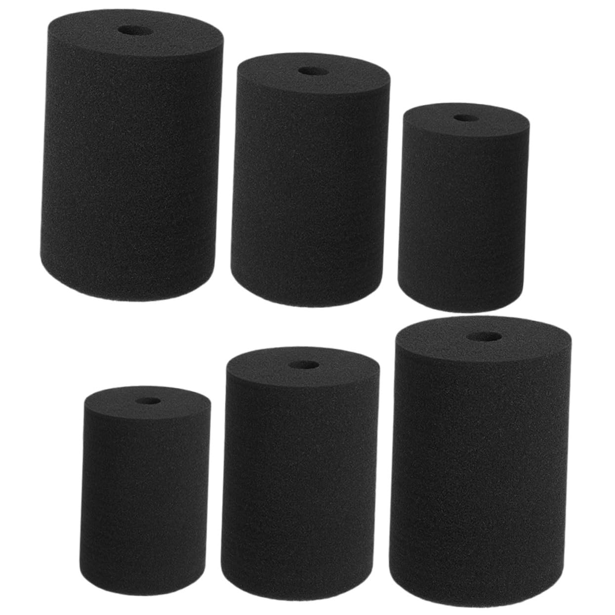 POPETPOP 6pcs Cylindrical Sponge Inserts for Cup Turner Kit, Black Rotating Tumblers Craft Sponges for DIY Epoxy Tumblers, Compatible with Rotary Cup Turner Machine
