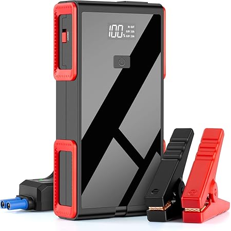 Veama Jump Starter, 4500A Peak 22000mAh Lithium Car Jump Starter Battery Pack for Up to All Gas and 10.0L Diesel Engines,Safe 12V Portable Battery Starter Power Pack with Full Screen & LED Light