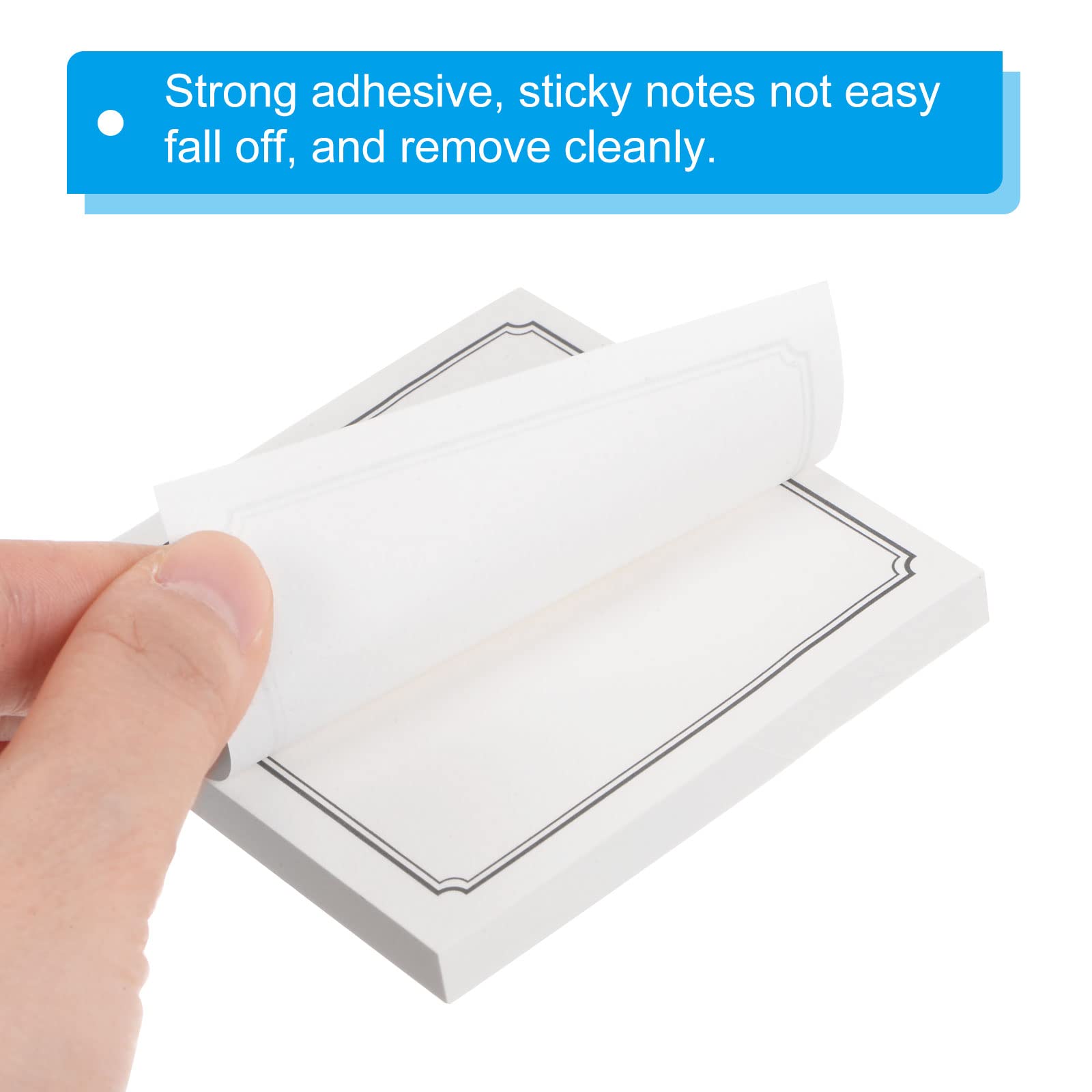 PATIKIL 3x3 Inch Lined Sticky Notes - 6 Pack Self-Stick Memo Pads For Office & Home