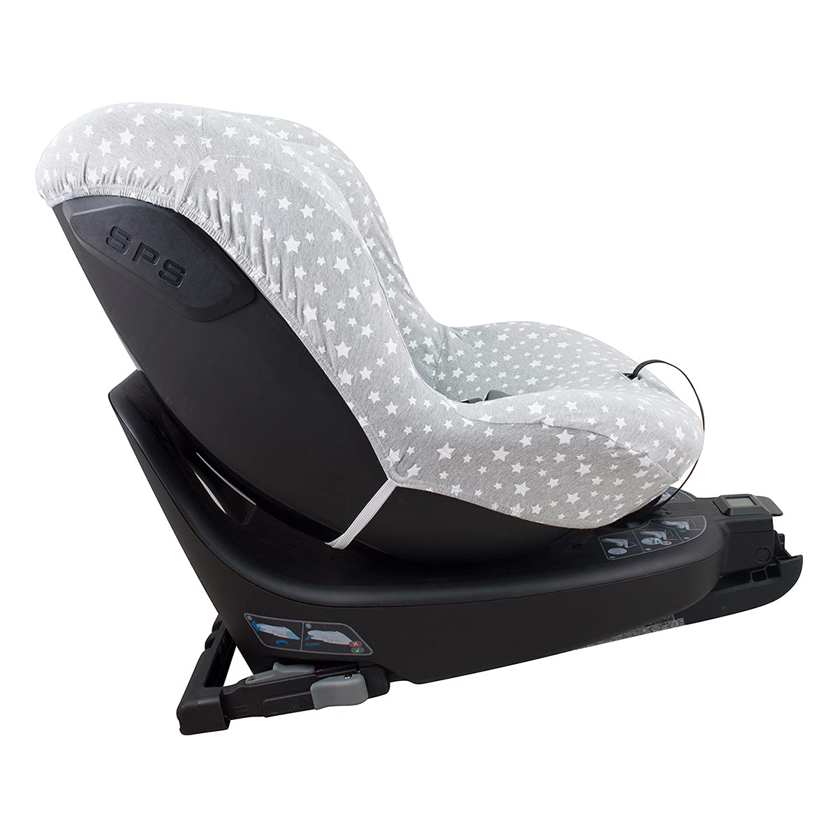 JYOKO KIDS Funda Para Silla De Coche Compatible Con Avionaut Sky Y Be Cool Nado O3 | Algodón Orgánico Transpirable | Confort Suave Para Viajar (White Star) — view 4