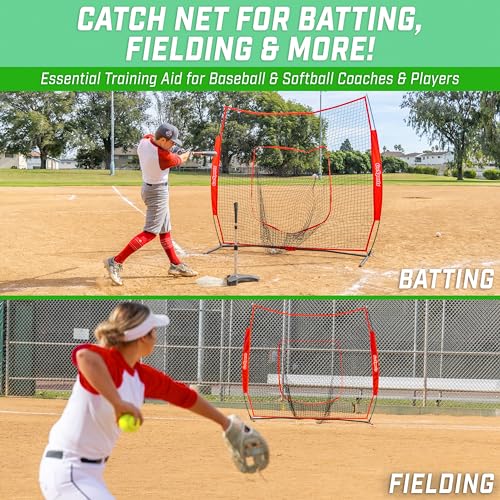 image for GoSports 7x7 ft Baseball & Softball Batting & Pitching Net with Strike