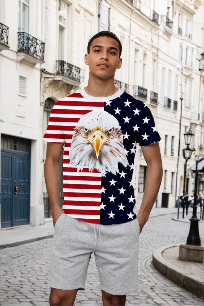 4th of July Shirts for Men American Flag Graphic We The People Tee Independence Day Outfits Patriotic Tshirt - Image 2