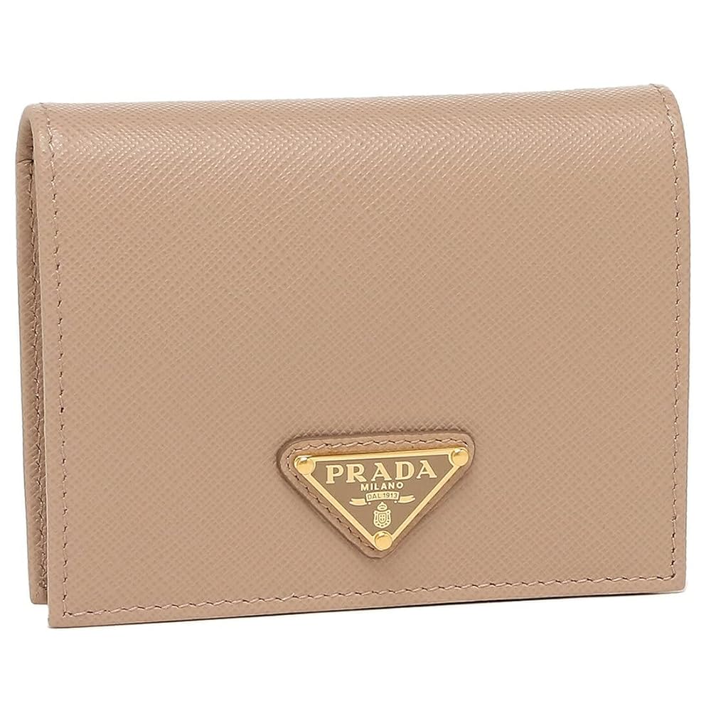 美品✨　PRADA プラダ　二つ折り財布　サフィアーノトライアングル　付属品完備 PRADA [正規ラッピング済] プラダ 財布 二つ折り財布 コイン