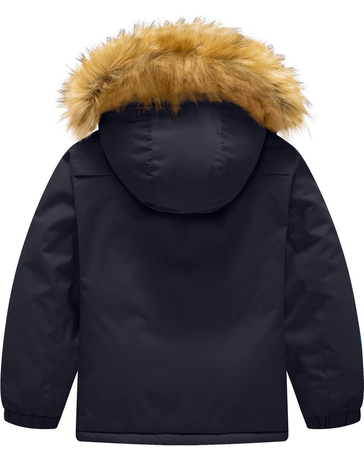 GEMYSE Chaqueta de Esquí para Niño con Capucha de Piel Desmontable Abrigo Impermeablede de Nieve Invierno Cazadora Antiviento