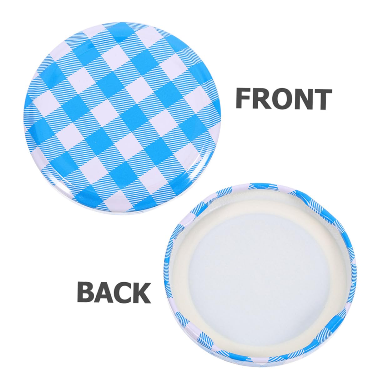 ULTECHNOVO Couvercles Hermétiques En Fer 63 Mm Pour Bocaux à Large Ouverture, Couvercles De Conserves Polyvalents Étanches, Lot De 50, Compatibles Pots De Confiture, Utilisation Domestique