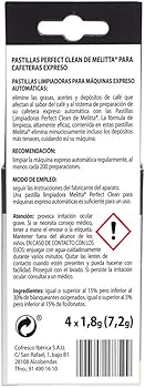 Melitta Pastillas Perfect Clean - Pastillas limpiadoras para cafeteras superautomáticas, producto de limpieza que elimina los restos de café, limpieza eficiente e higiénica garantizada, 4 unidades4