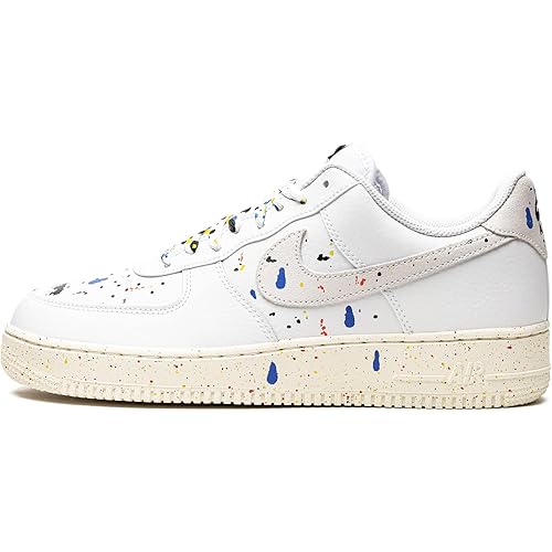 Nike Men's Air Force 1 '07 Lv8 Paint Splitter, White/White/Sail/White, 10.5