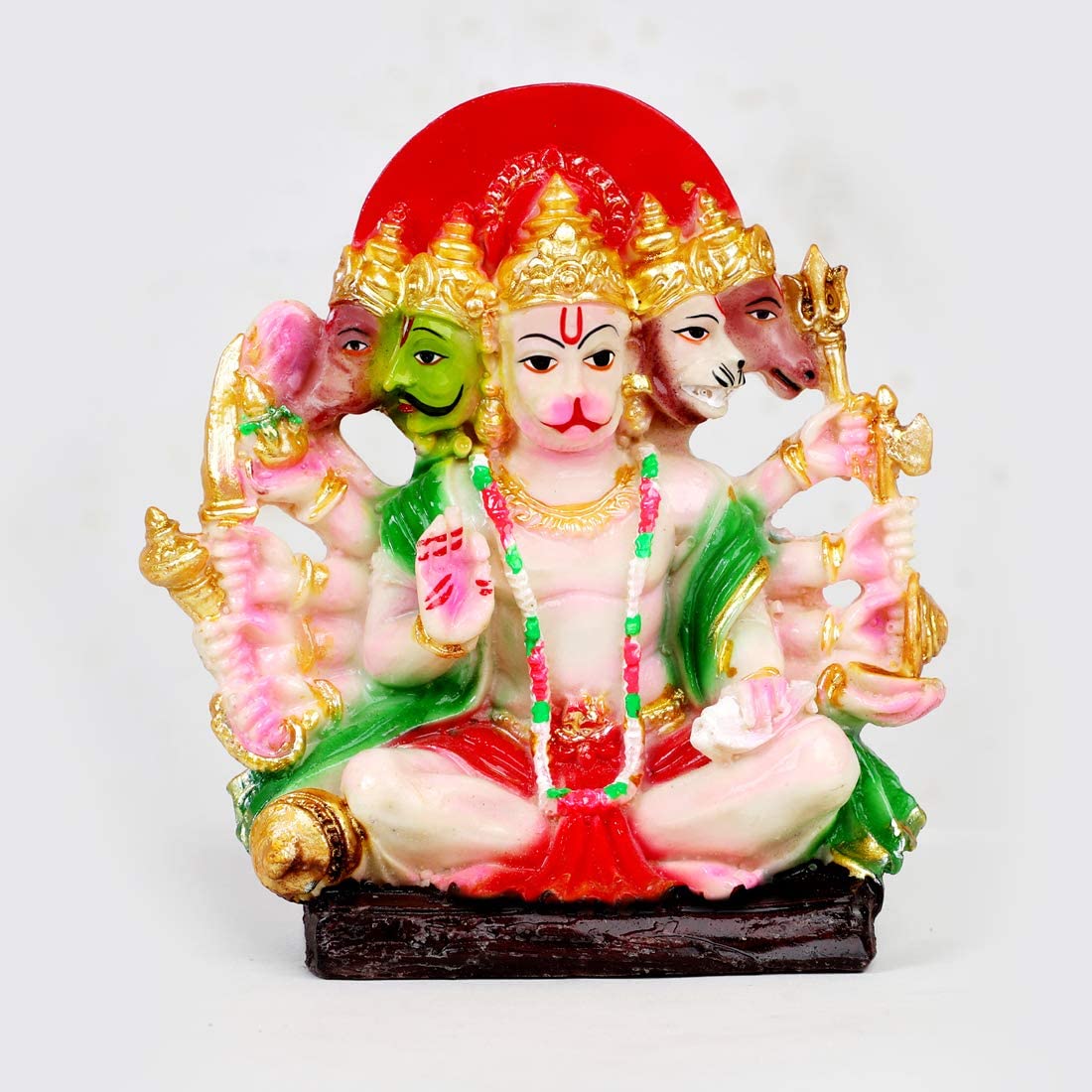 Idole Hanuman Panchmukhi en coffret cadeau pour pendaison de crémaillère