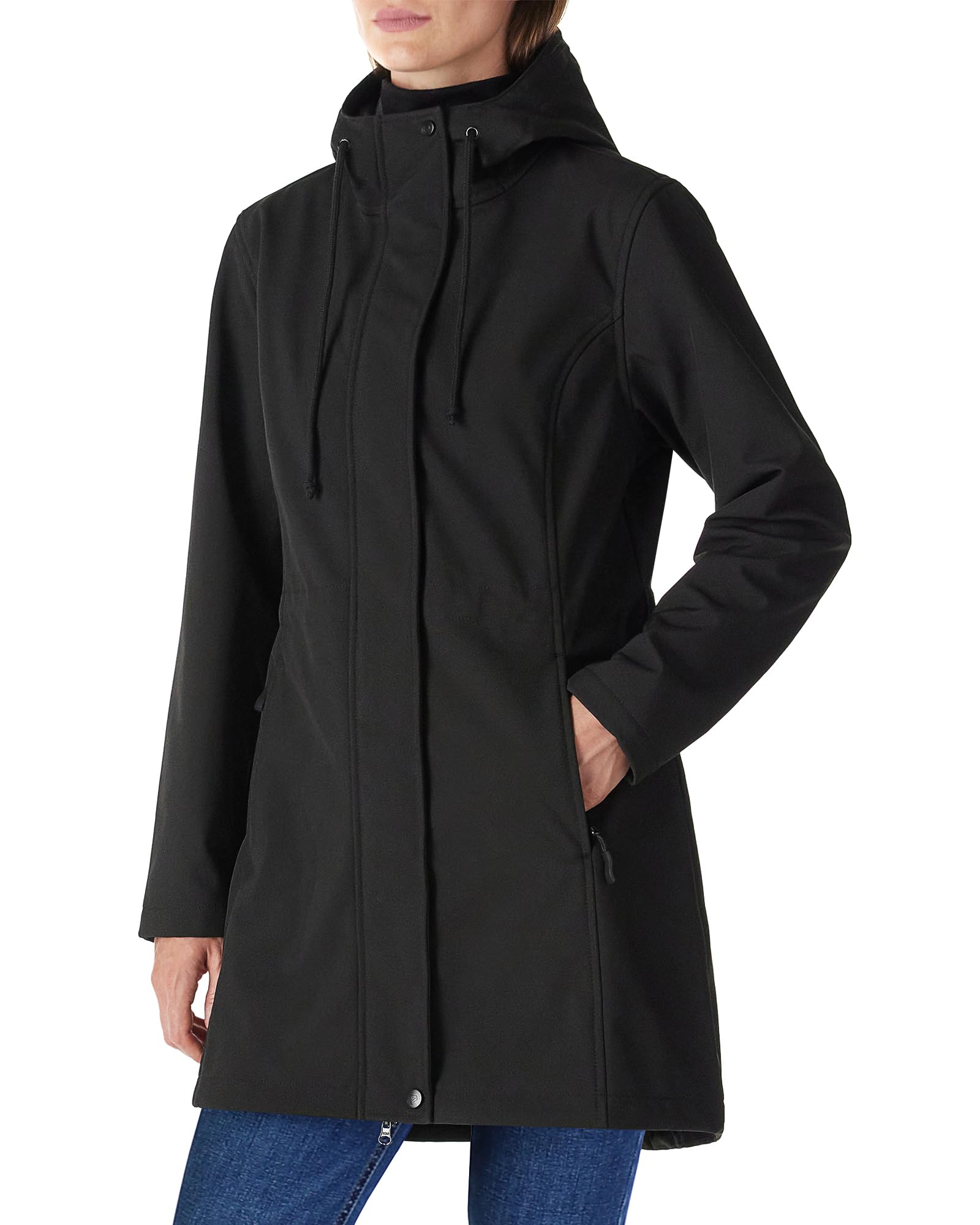 Veste De Pluie Longue Femme Imperméable Respirante Mi-Saison
