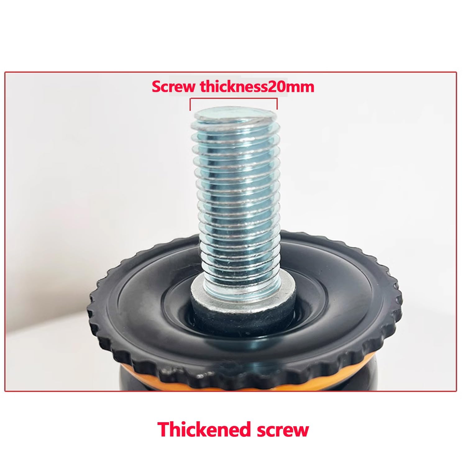 Set di 4 Ruote girevoli con Freno M20 in Nylon, Resistenti, da 2/2,5/3 Pollici, Ideali per carrelli industriali, mobili e Applicazioni meccaniche.