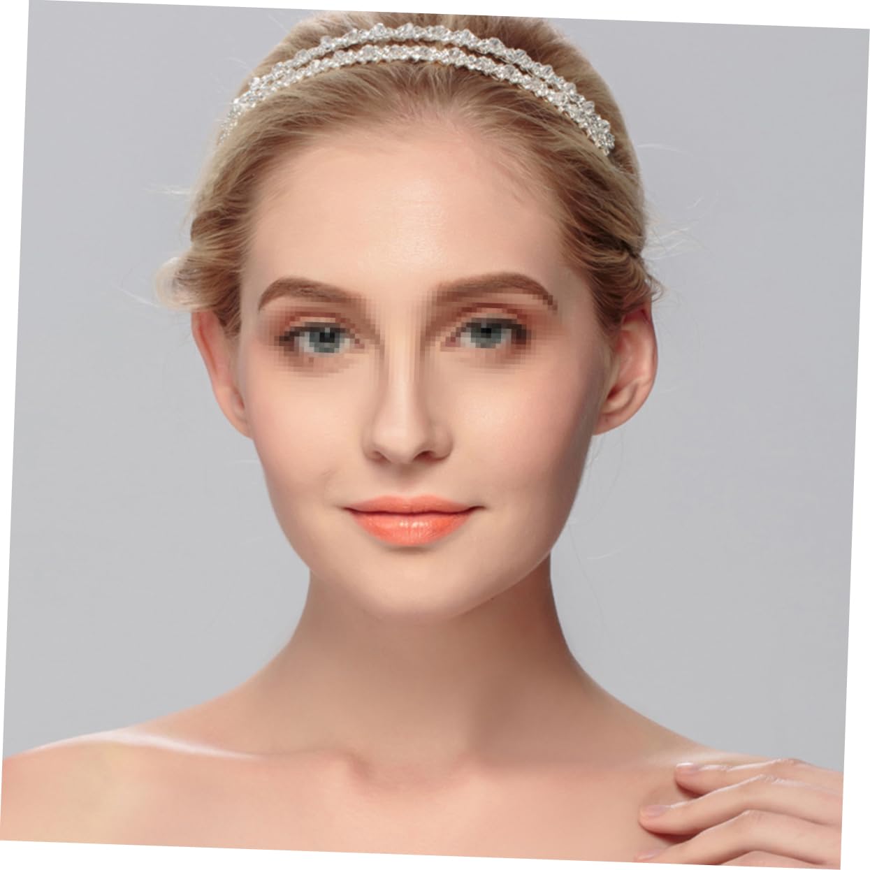 FRCOLOR 3pcs Brautkopf Hochzeitshaarband Haarschmuck für Mädchen haar spangen haarclips haarspange Stirnband Braut Haarband Haarschmuck für die Braut Doppelkopf Kopfbedeckung Zubehör Damen