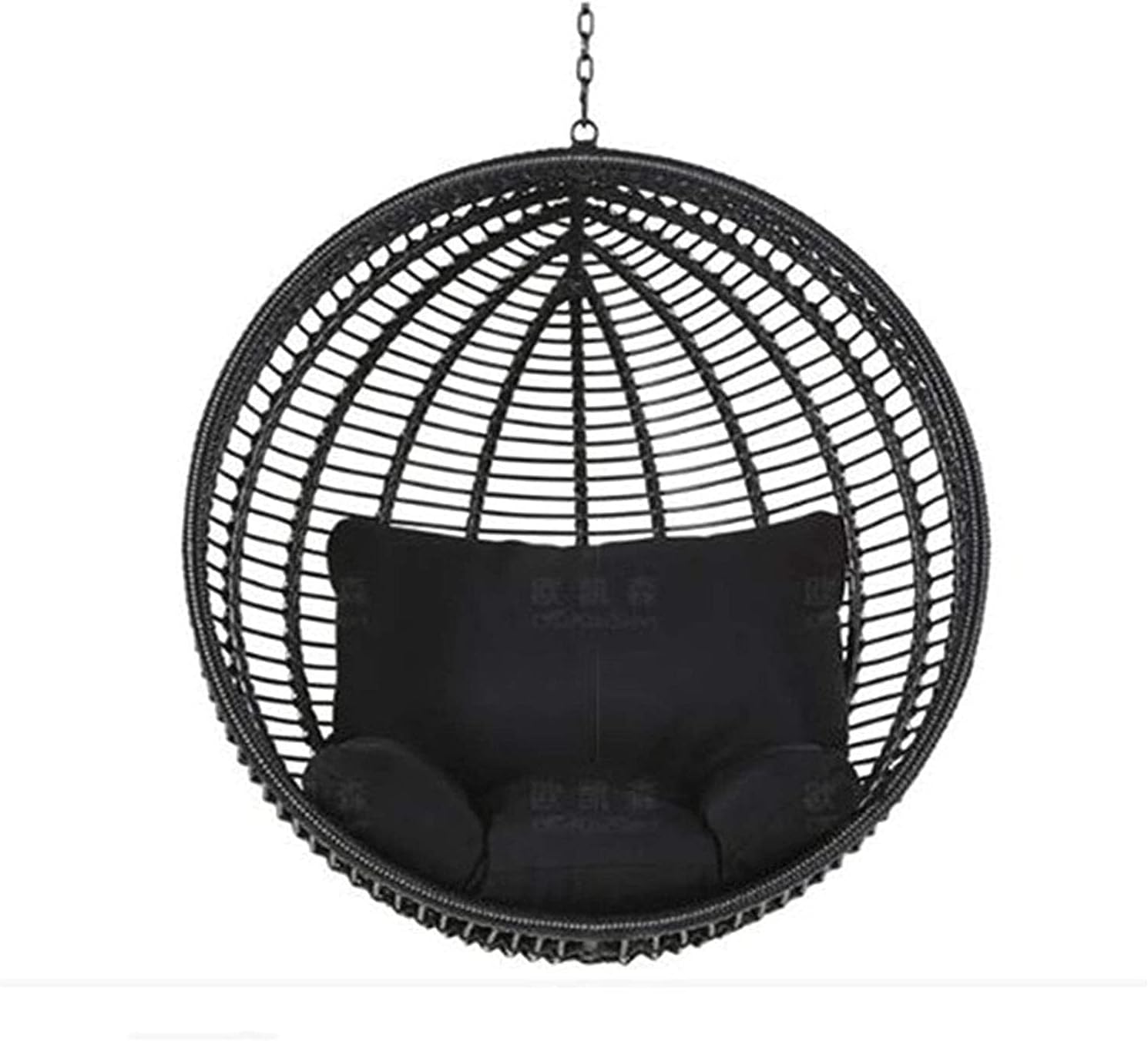 Swing Chair Swing Chair Indoor Hanging Basket Outdoor Balcony Single Swing Chair Cradle Chair Hanging Chair (Color : Black)