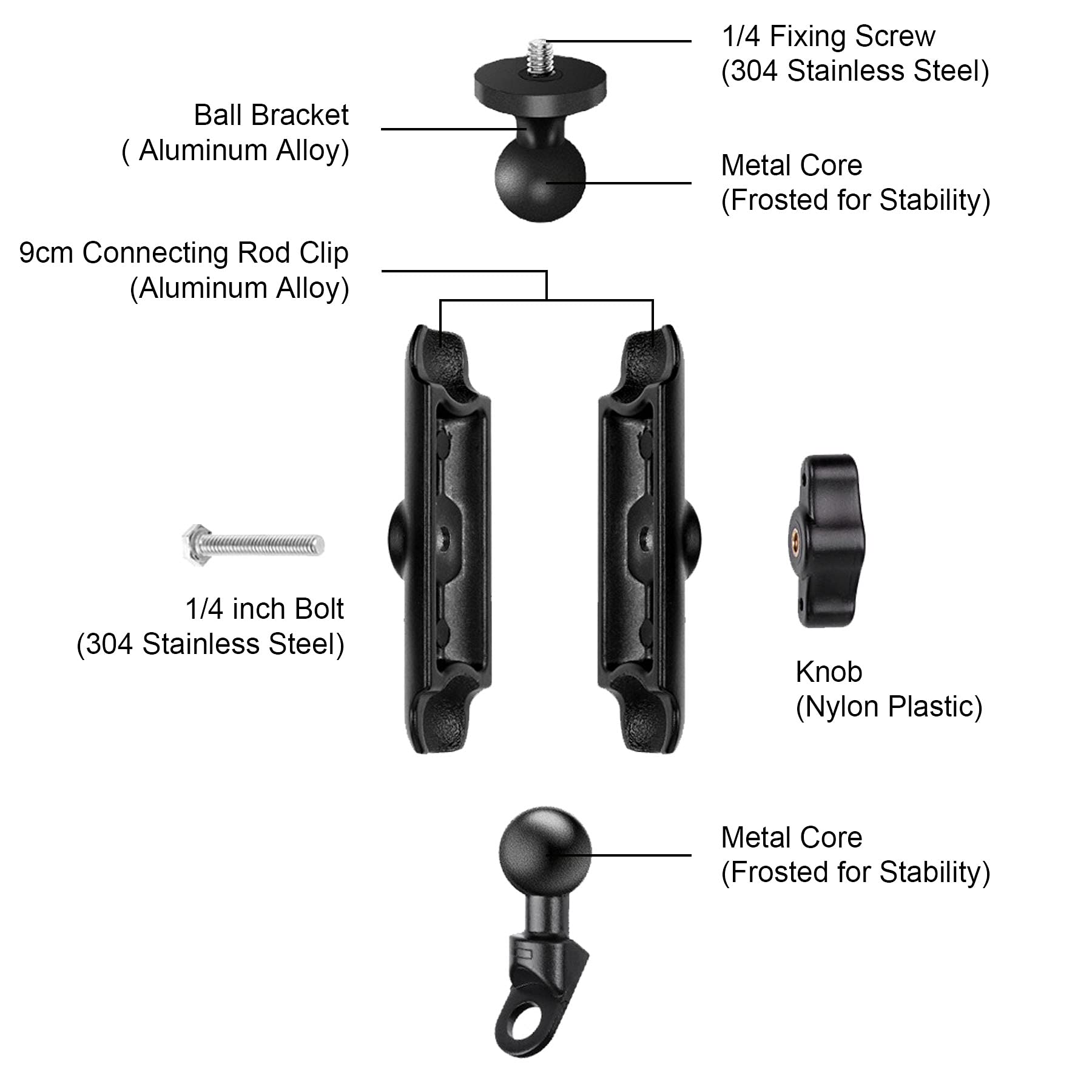 MAIKER UTV ATV Camera Mount For GoPro 1.75-2 Inch Roll Bar