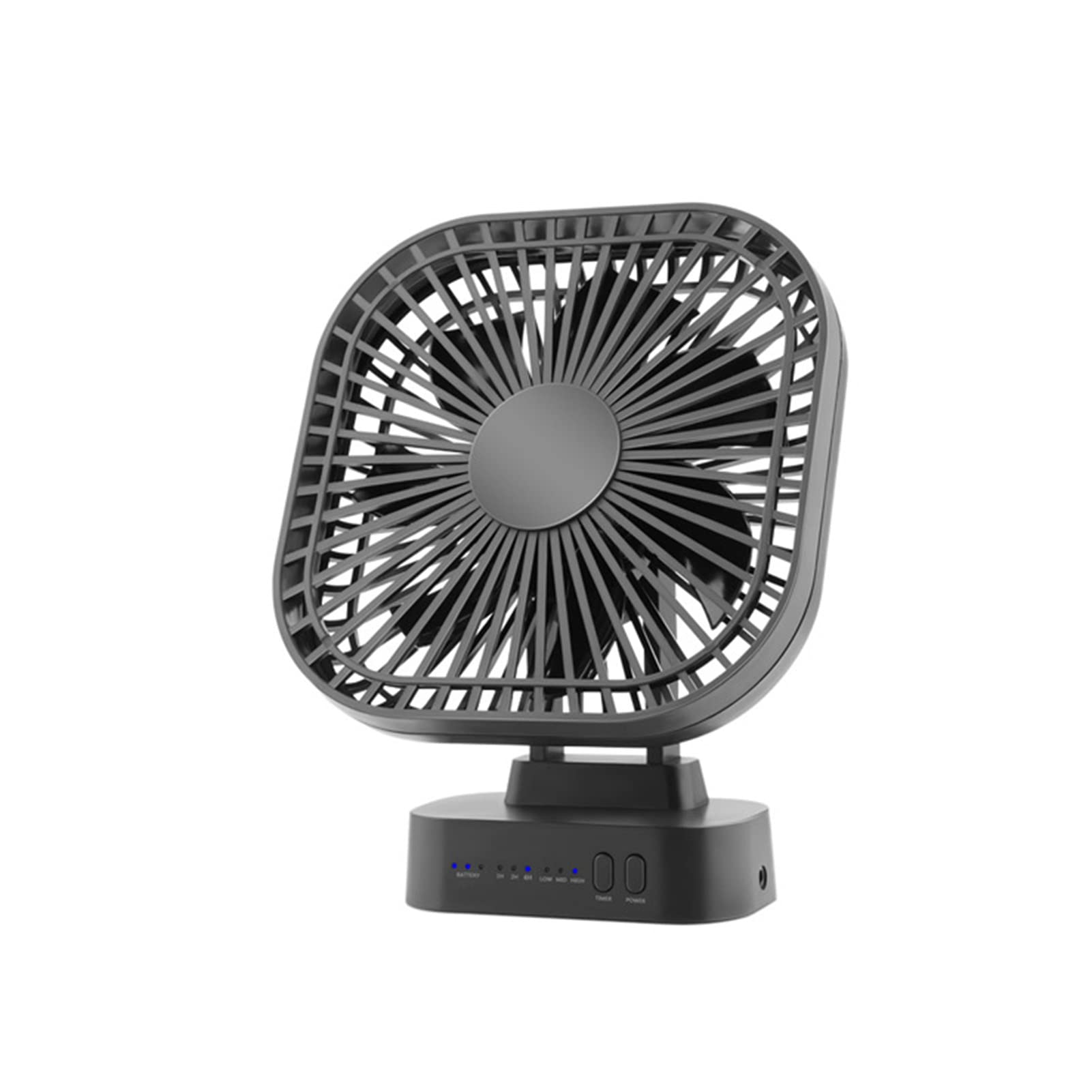 EGwvdgmb Portable Mini Fan, Portable Desk Wall Fan Timing Mini USB Charging Quiet Black